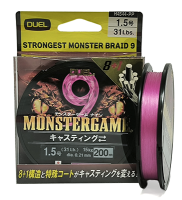 Шнур_плетеный_Duel_Monster_Game_9_Casting_pink_purple_пурпурный_200_м