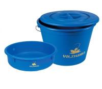 Волжанка_Ведро_пластиковое_с_крышкой_и_тазиком_25_л