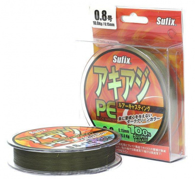 Sufix PE Glide Master Green Плетеная леска 135 м