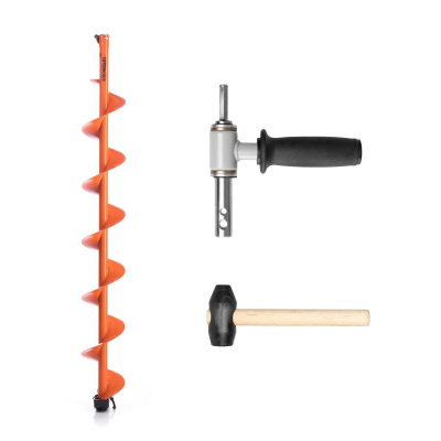 Тонар Комплект под мотобур шнек Motoshtorm 130R+адаптер АШ-02+адаптер АШ-02+молоточек