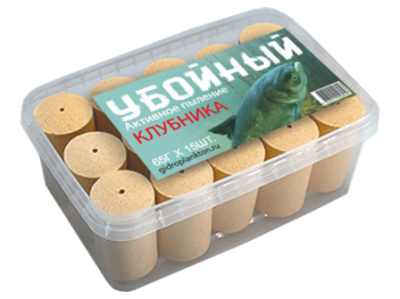 Гидропланктон_УБОЙНЫЙ_65_гр_15_шт_в_контейнере_клубника