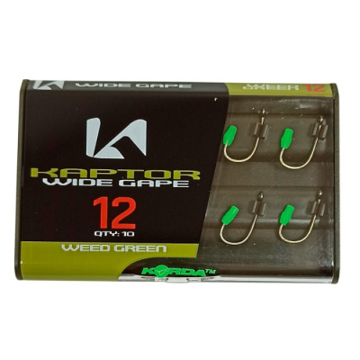 Korda_Kaptor_Wide_Gape_Weed_Green_Одинарный_крючок_kap10