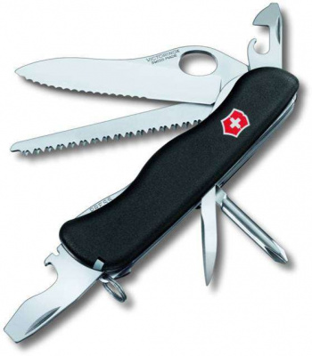 Victorinox Trailmaster One Hand Wavy Edge 0.8463.M Швейцарский нож с фиксатором 12 функций черный