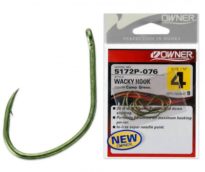 Owner 5172P Wacky Hook одинарный крючок