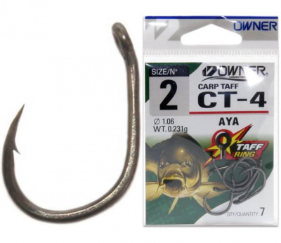 Owner 53274 CT-4 Carp Taff одинарный крючок