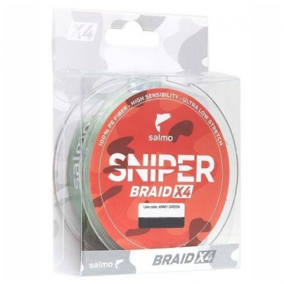Lucky John Sniper Braid Army Green Плетеная леска 120 м