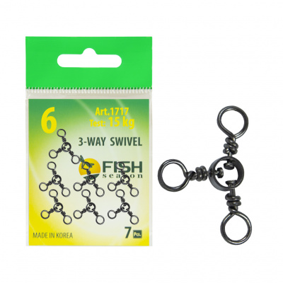 Fish Season 1717 Вертлюг на три направления с кольцом