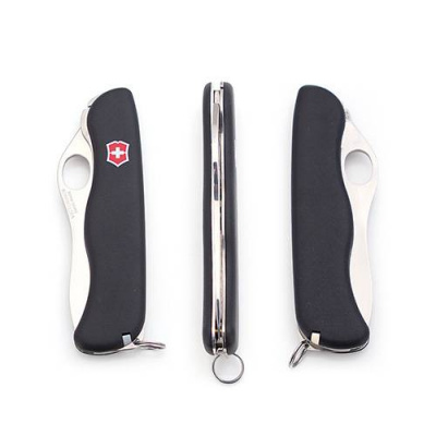 Victorinox Sentinel One Hand 0.8413.M3 Швейцарский нож с фиксатором лезвия 4 функции черный
