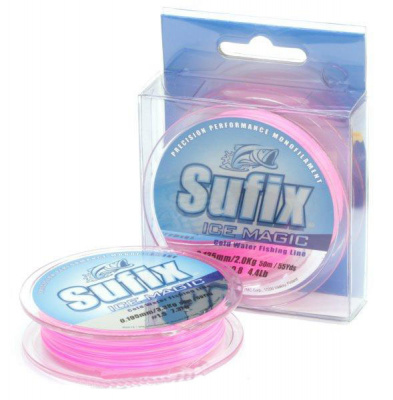Sufix Ice Magic монолеска (блистер) 50 м Бело-розовая