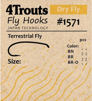 4Trouts Terrestrial 1571 Крючок для жуков и кузнечиков
