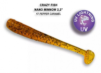 Crazy Fish Nano Minnow 2,2" (Кальмар) (17 Pepper Caramel)
