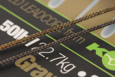 Korda_Kable_Leadcore_Лидкор_25_м_50_Lb_22_кг_болотно_зеленый_gravel_темно_болотный_weed_silt_
