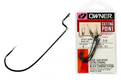 Owner 5102 Offset Shank Wide Gap офсетный крючок