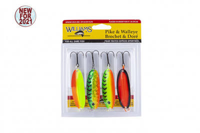 Williams Wabler Pike/Walleye 4 Pack Kit UV