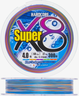 Duel_PE_Hardcore_Super_X8_5Color_плетеный_шнур_300_м