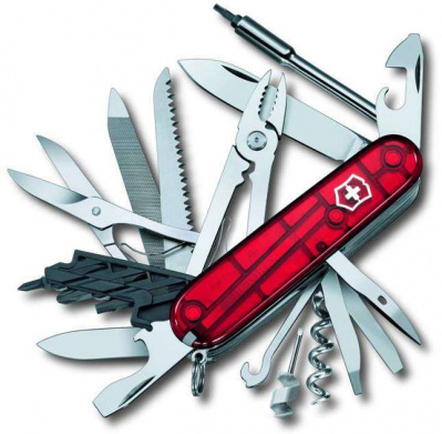 Victorinox CyberTool 41 1.7775.T Швейцарский нож полупрозрачный красный 41 функция