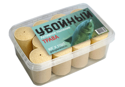 Гидропланктон_УБОЙНЫЙ_90_гр_11_шт_в_контейнере_трава