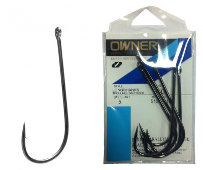 Owner 5192 Long Shank Hook одинарный крючок