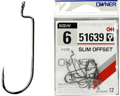 Owner 51639 Slim Offset офсетный крючок