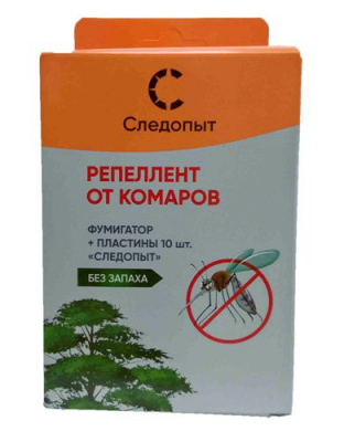 Следопыт_Репеллент_от_комаров_комплект_фумигатор+пластины_10шт.
