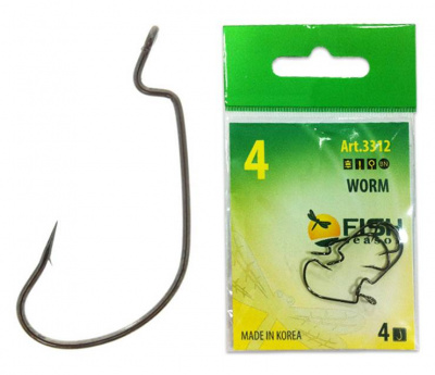 Fish Season 3312 FS Worm Офсетный крючок c большим ухом