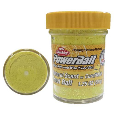 Berkley_Natural_Scent_Glitter_Trout_Bait_Corn_Паста_форелевая_Кукуруза_50_гр