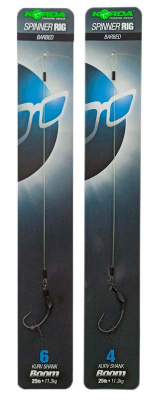 Korda Spinner Rig Kurv Shark Boom Barbed Поводок готовый 13 см