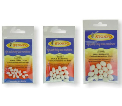 Stonfo 161-162 бусинки люминесцентные овальные