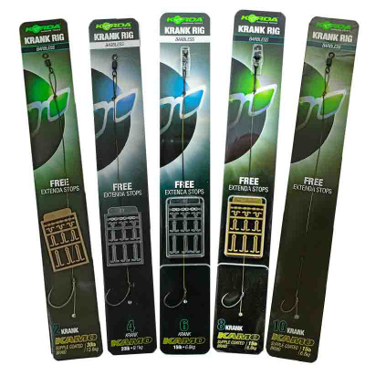 Korda Krank Ready Rig Barbless Поводок готовый 15 см