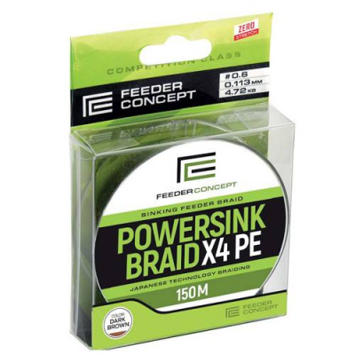 Feeder Concept Powersink Dark Brown Плетеная леска 150 м