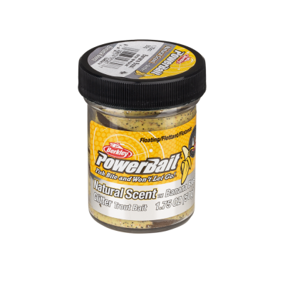 Berkley Natural Scent Glitter Trout Bait Banana Boost Паста форелевая Банан 50 гр