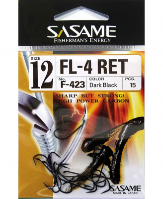 Sasame_F-423_FL-4_Ret_Dark_Black_одинарный_крючок