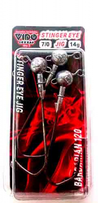 Vido Craft Stinger Eye Jig Джиг некрашенный с доп.петлей №7/0